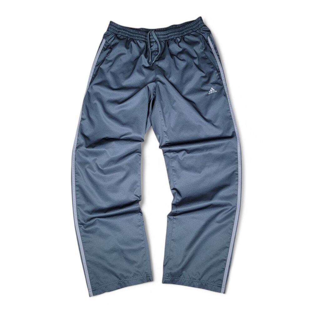 Adidas Track Pants L Training Athletic ClimaLite ClimaProof Mesh-Lined Grey